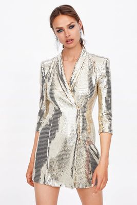 Shimmer Blazer Dress from Zara