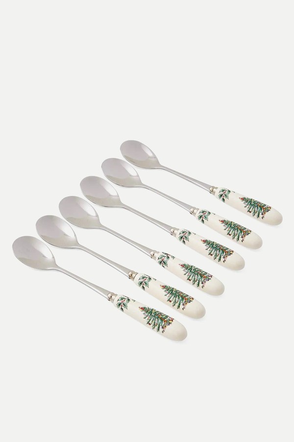 Christmas Tree Set of 6 Tea Spoons