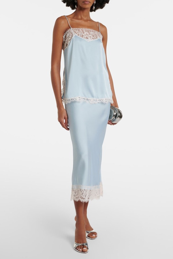 Hanna Lace-Trimmed Satin Camisole from Faithfull