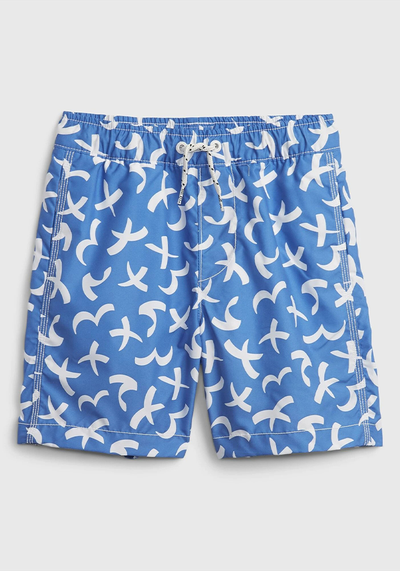 Kids 100% Recycled Bird Graphic Swim Trunks from GAP