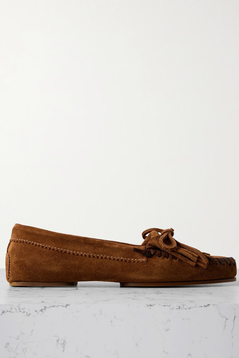 Indiana Fringed Suede Loafers from PARIS TEXAS