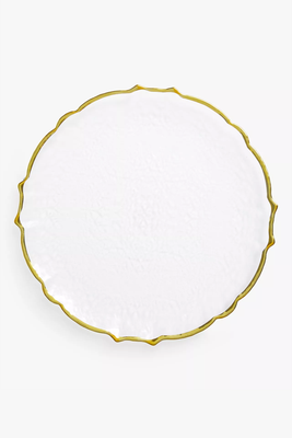 Decorative Edge Glass Charger Plate from John Lewis