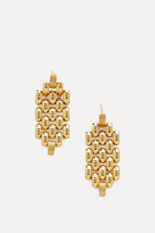 Heirloom Chain Cocktail Earrings 18ct Gold Vermeil from Monica Vinader