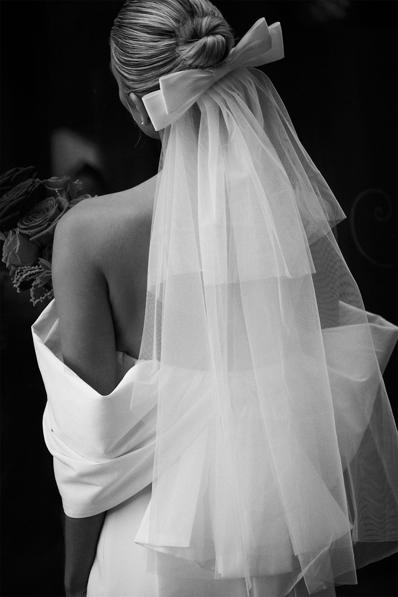 Satin Bow Mini Bridal Veil from Coast