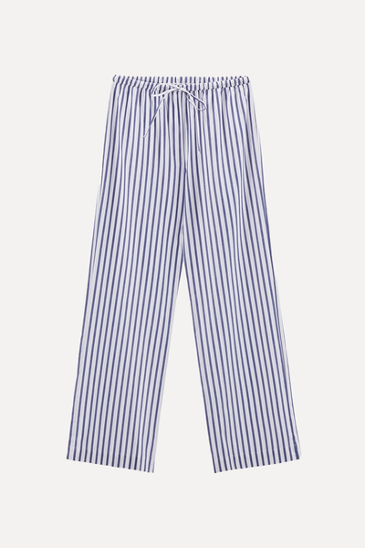 Striped Poplin Trousers from Zara