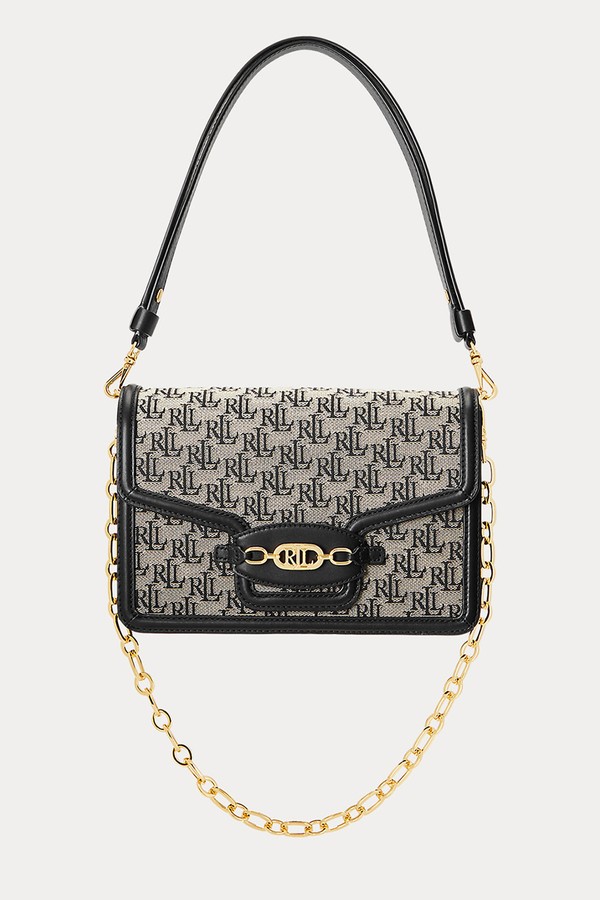 Monogram Jacquard Medium Sydnee Bag from Ralph Lauren