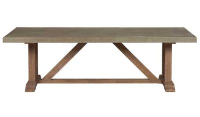Hove 190 Rectangular Table - Concrete & Teak