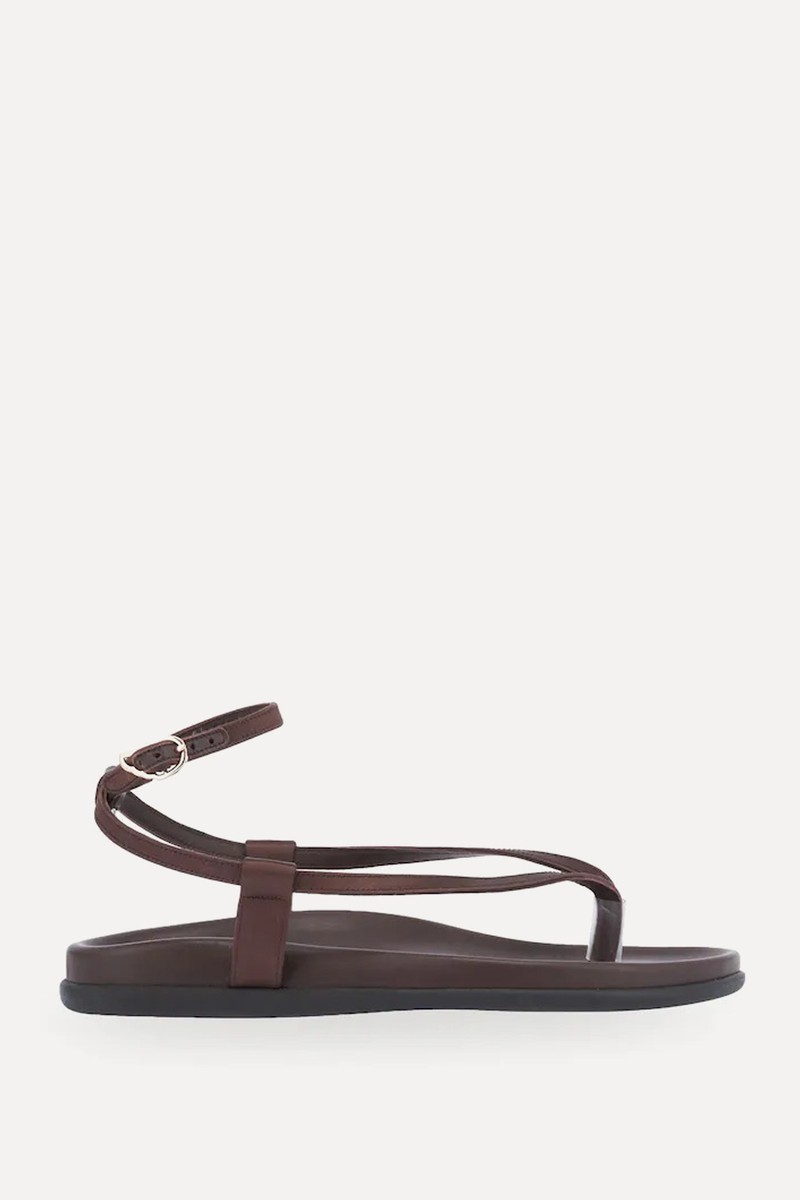 Saloni Footbed Satin Sandals from Ancient Greek Sandals