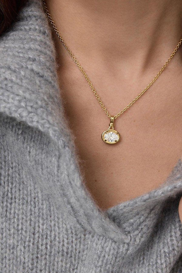 Cloud 2ct Oval Chain Necklace