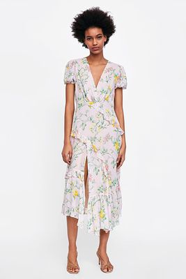 Ruffled Floral Print Dress from Zara