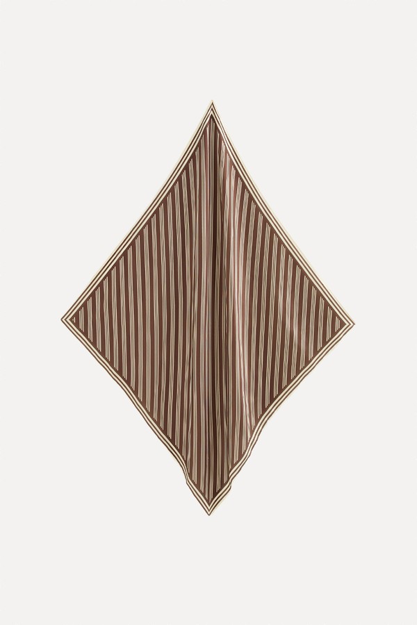 Striped Satin Scarf