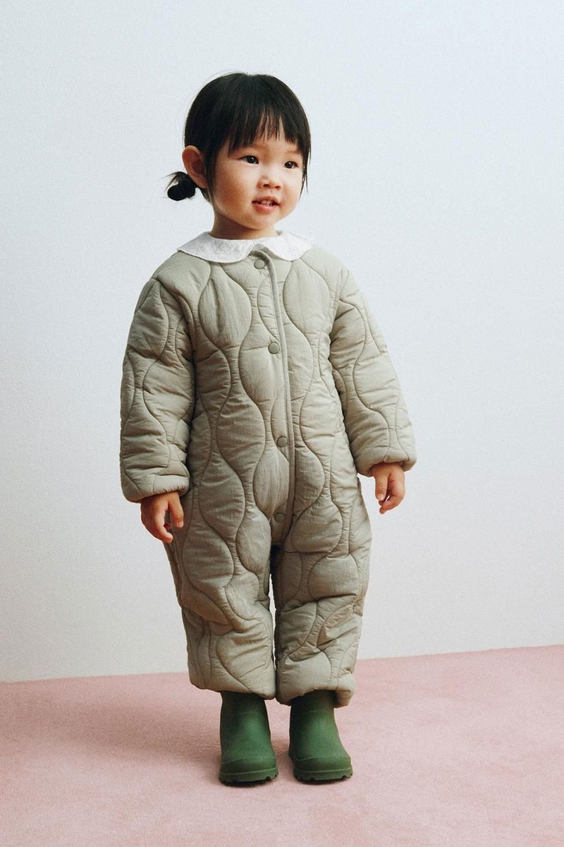 Long Quilted One-Piece Suit from Zara