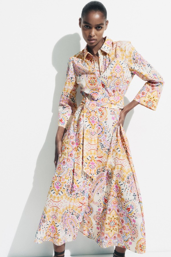 Print Shirt Dress from Zara