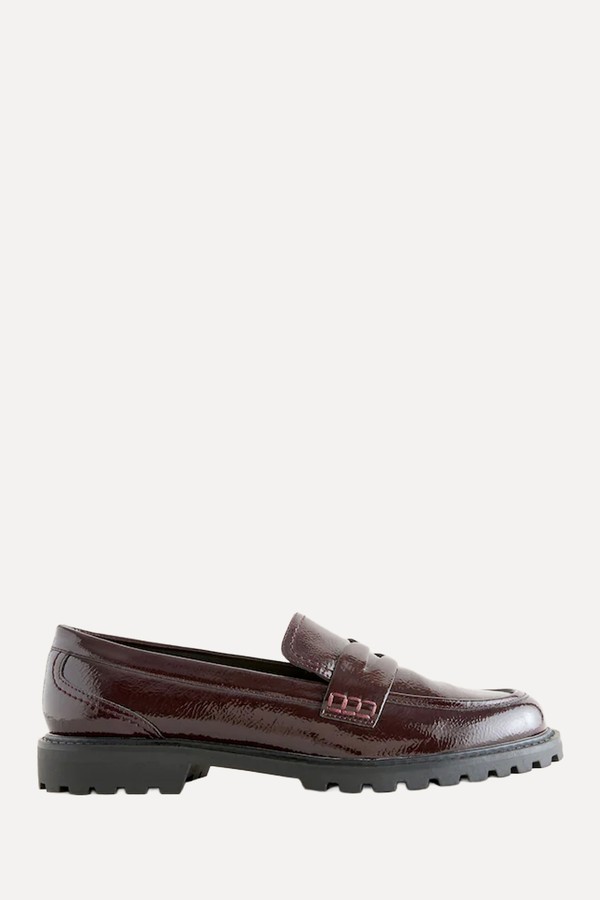 Patent Chunky Loafer Shoes