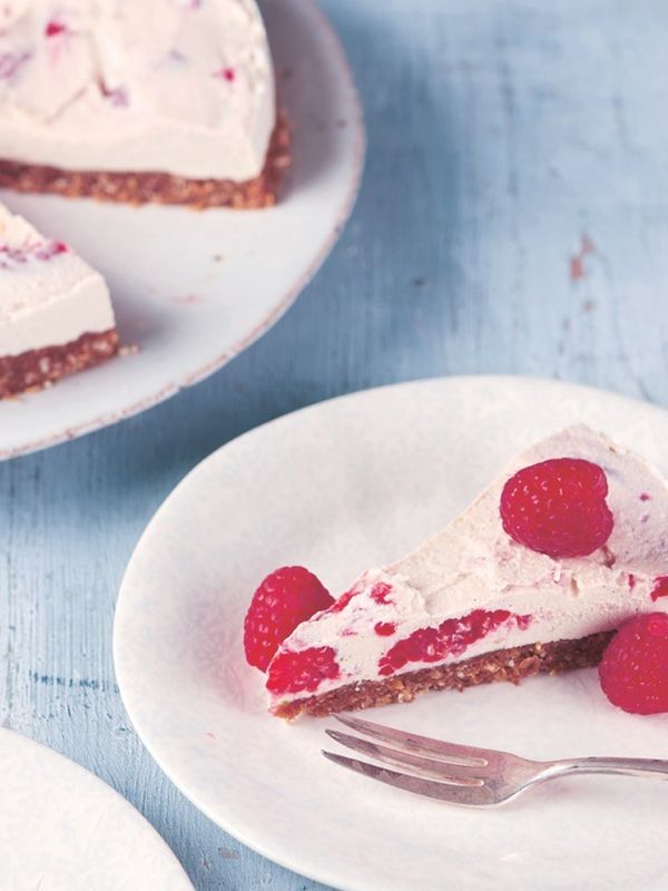 Raw Lemon, Lime & Raspberry Cheesecake