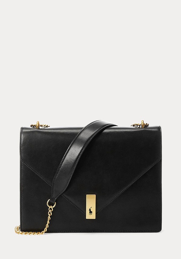 Polo ID Calfskin Envelope Bag Black