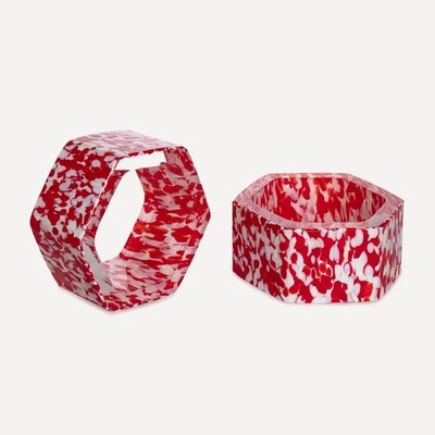 Macchia Su Macchia Murano Glass Napkin Rings from Stories Of Italy