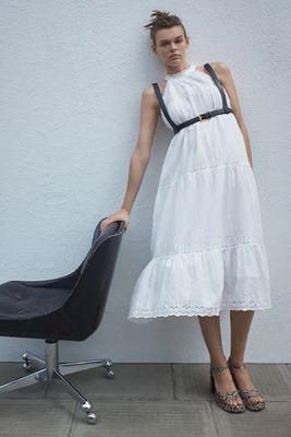 Dress With Cutwork Embroidery