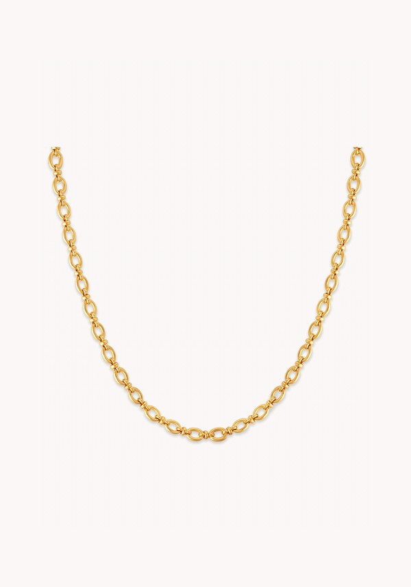 Open Link Chain Necklace In Gold