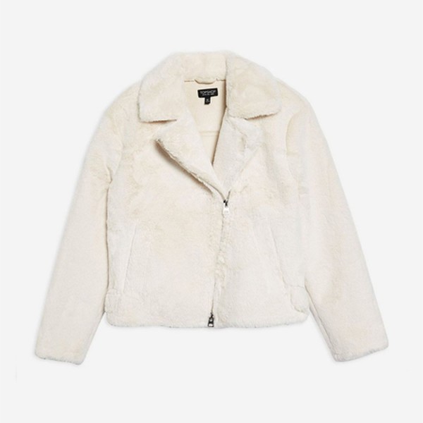 Faux Fur Biker Jacket