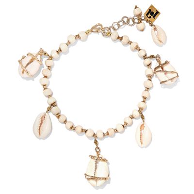 Gold-Tone Shell Anklet from Rosantica