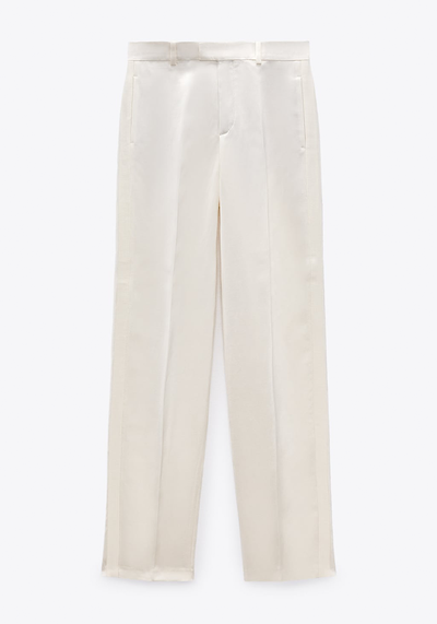 The Masculine Low-Rise Satin Trousers