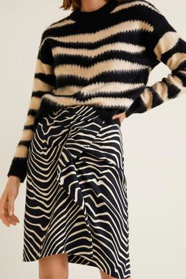Zebra Printed Skirt from Mango