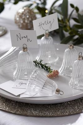 Glass Bell Placecard Holders from The White Company