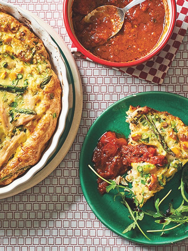 Chicken, Sweetcorn & Asparagus Quiche