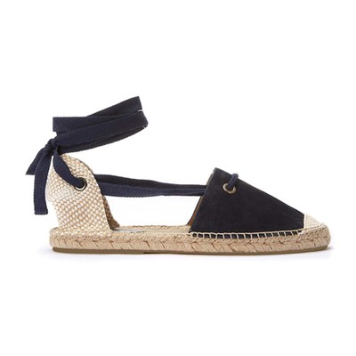 Eden Navy Tie Flat Espadrille from Mint Velvet