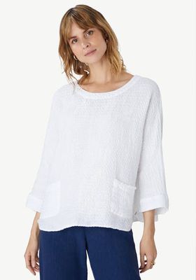 Waffle Linen Relaxed Top