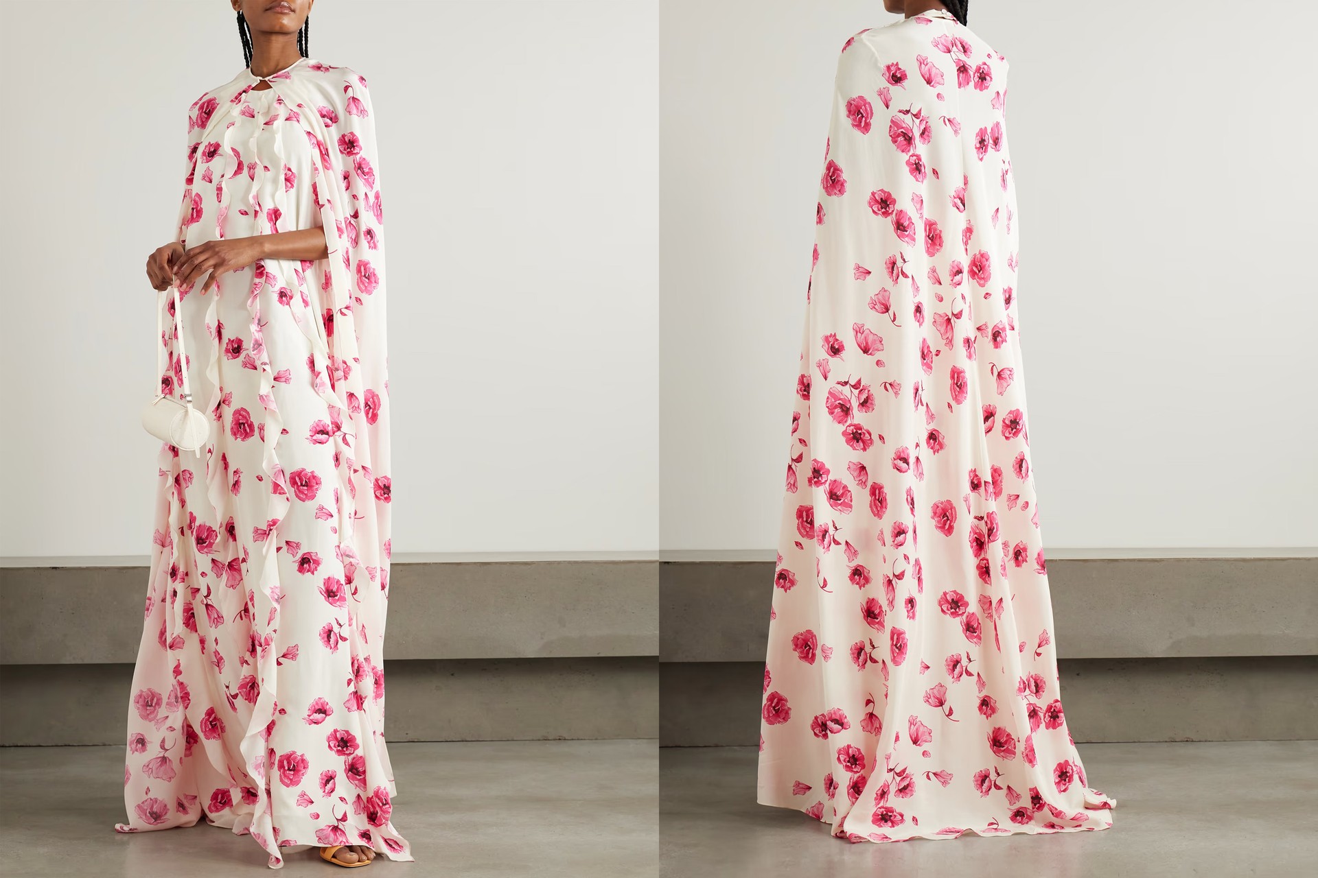 Clarette Floral-Print Silk Crepe De Chine Cape from Emilia Wickstead