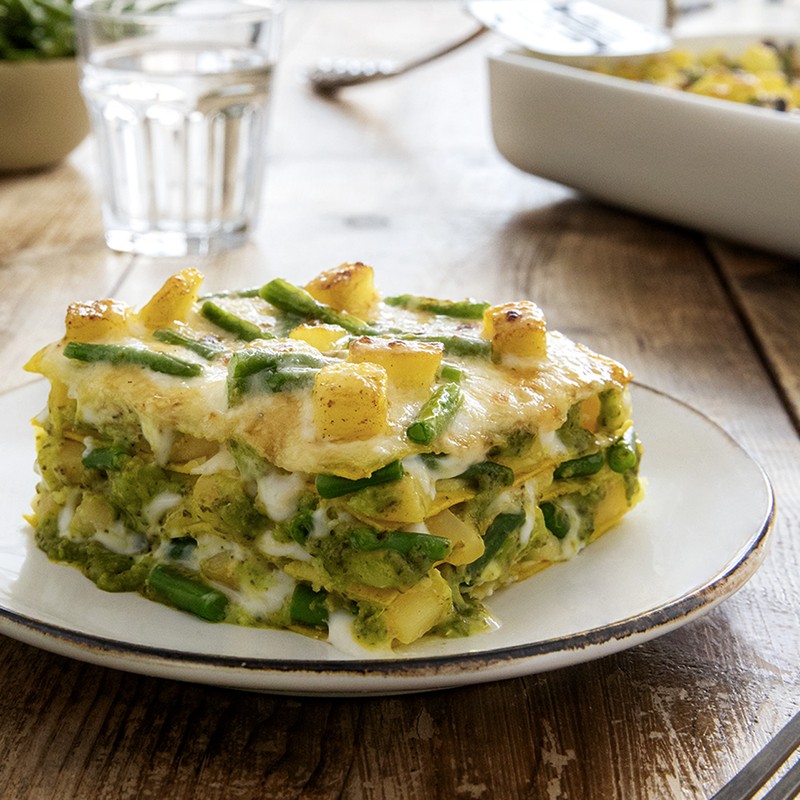 Lasagne With Pesto Genovese, French Beans & Potato