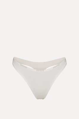Cotton Logo Dipped Thong from Skims