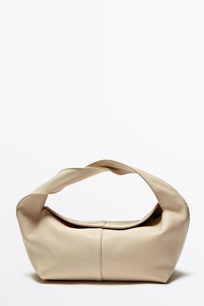 Nappa Leather Croissant Bag from Massimo Dutti