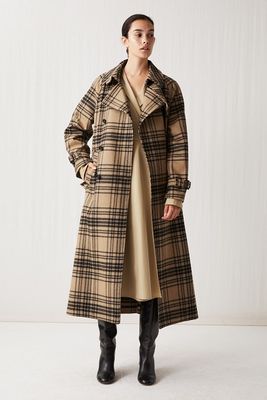 Checked Wool Trench Coat from Arket