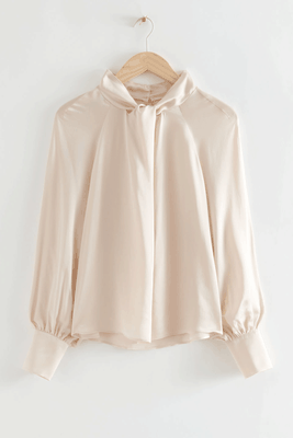 Twist Front Satin Blouse from & Other Stories