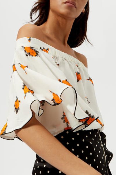 Roseburg Crepe Off The Shoulder Top from Ganni