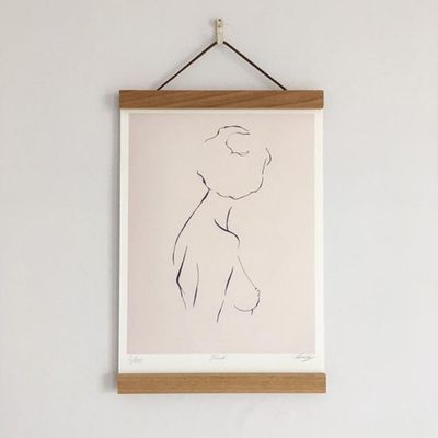 A4 Nude Woman Art Print from Luscombe Illustration