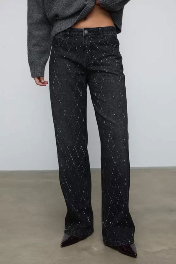 Rhinestones Jeans from Stradivarius