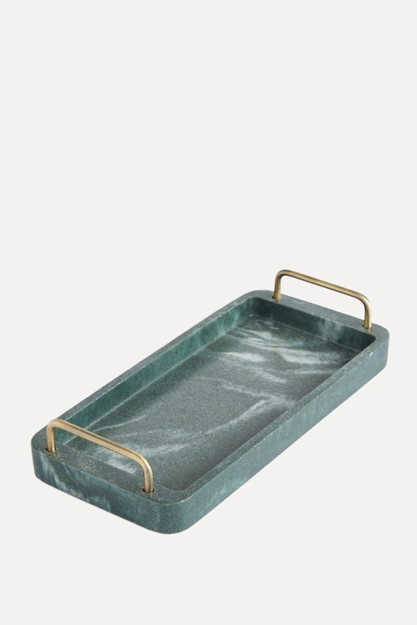 Nouveau Green Marble Resin Tray