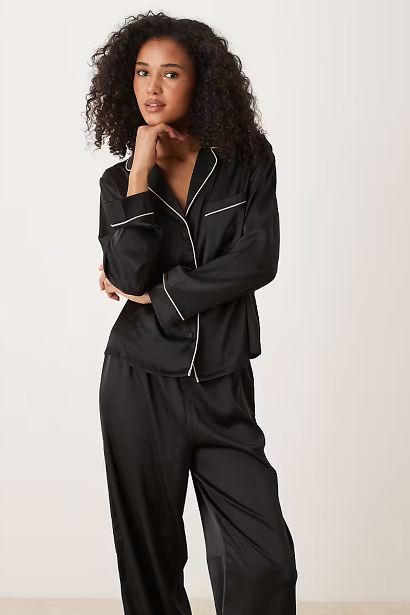 Satin Shirt & Trousers Pyjama Set from ASOS DESIGN