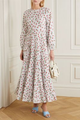 Pip Tiered Floral-Print Fil Coupé Cotton Maxi Dress from Rixo