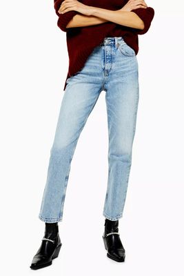 Bleach Wash Editor Straight Jeans from Topshop