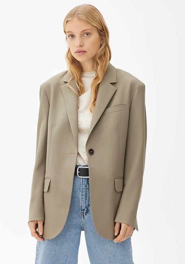 Oversized Wool Hopsack Blazer from Arket