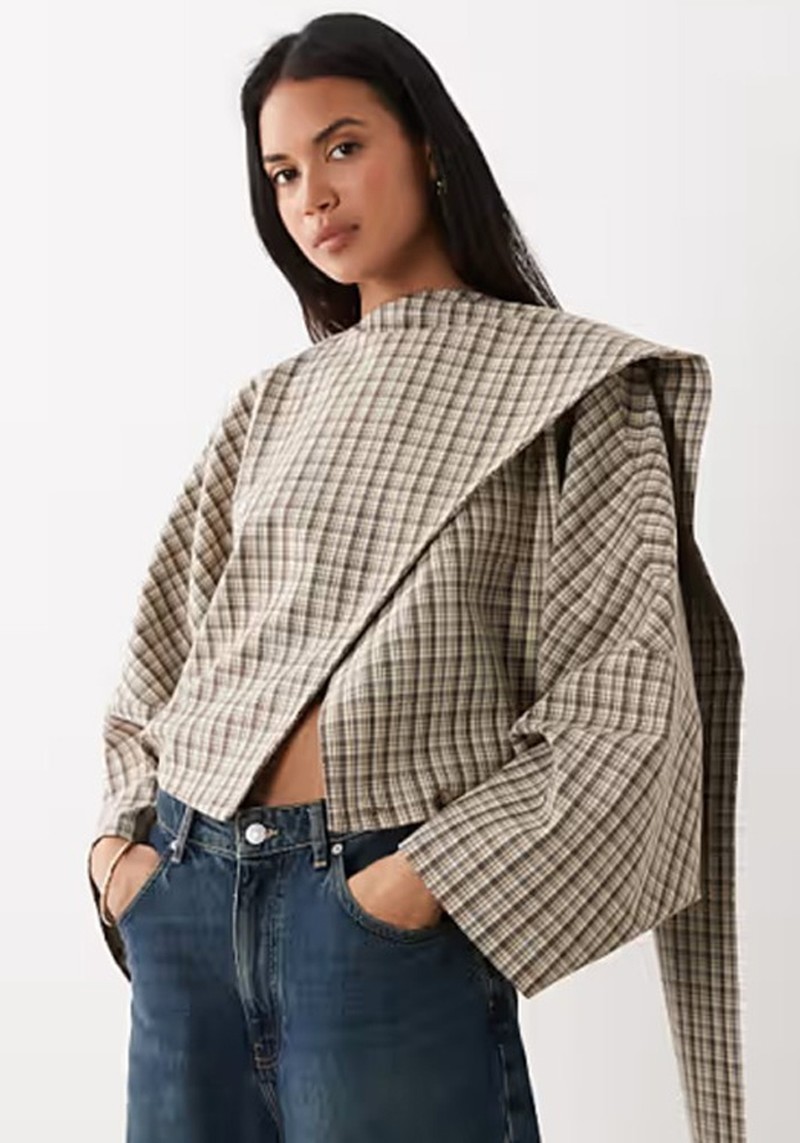 Wrap Scarf Batwing Jacket 