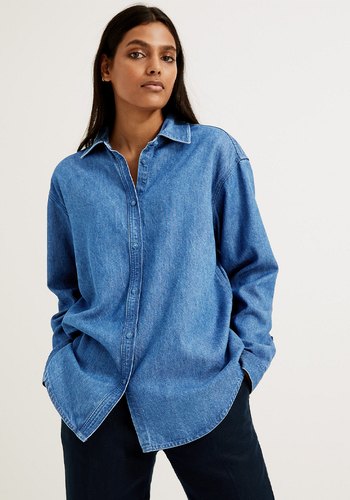 Pure Tencel™ Denim Collared Shirt