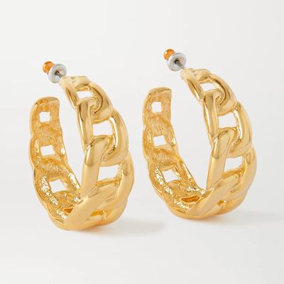 Gold-Tone Hoop Earrings  from Kenneth Jay Lane 