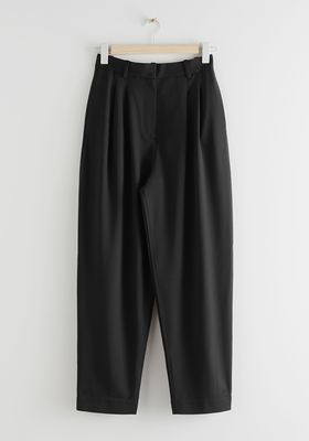 Tapered Wool Blend Trousers from & Other Stories