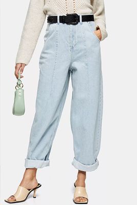 Idol Bleach Seamed Balloon Jeans from Topshop